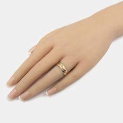 Pre Owned Cartier Trinity 18K Yellow, Rose, White Gold Band Ring EU 49