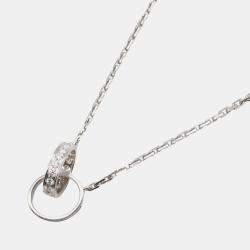 Pre Owned Cartier Love 18K White Gold, Diamond Necklace