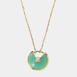 Pre Owned Cartier Amulette De Cartier 18K Yellow Gold, Diamond Necklace