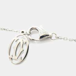 Pre Owned Cartier C De Cartier 18K White Gold Diamond Necklace