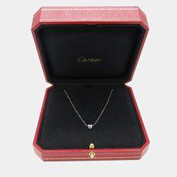 Pre Owned Cartier C De Cartier 18K White Gold Diamond Necklace