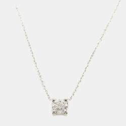Pre Owned Cartier C De Cartier 18K White Gold Diamond Necklace
