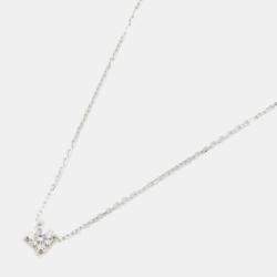 Pre Owned Cartier C De Cartier 18K White Gold Diamond Necklace