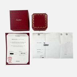 Pre Owned Cartier Love Platinum Band Ring EU 53