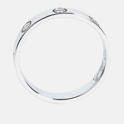 Pre Owned Cartier Love Platinum Band Ring EU 54