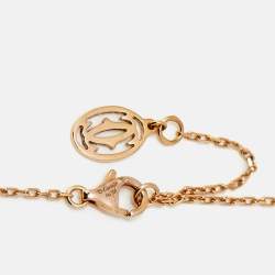 Pre Owned Cartier d'Amour Pink Sapphire 18k Rose Gold Necklace