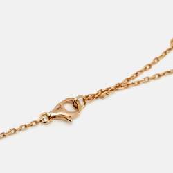 Pre Owned Cartier d'Amour Pink Sapphire 18k Rose Gold Necklace