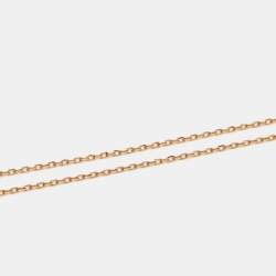 Pre Owned Cartier d'Amour Pink Sapphire 18k Rose Gold Necklace