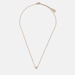 Pre Owned Cartier d'Amour Pink Sapphire 18k Rose Gold Necklace