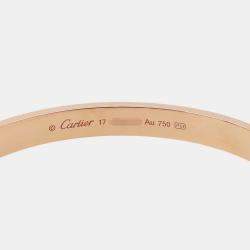 مملوكة مسبقًا سوار كارتير لوف ذهب وردي عيار 18 مفتوح