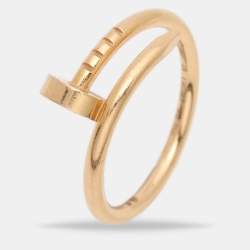 Pre Owned Cartier Juste Un Clou 18k Yellow Gold Small Model Ring Size 48