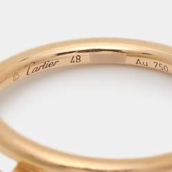 Pre Owned Cartier Juste Un Clou 18k Yellow Gold Small Model Ring Size 48