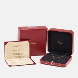 Pre Owned Cartier Love 2 Diamonds 18k Rose Gold Necklaces