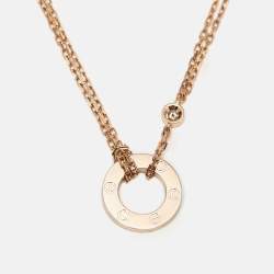 Pre Owned Cartier Love 2 Diamonds 18k Rose Gold Necklaces