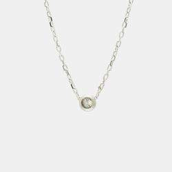 Pre Owned Cartier D'amour 18K White Gold and Diamond Pendant Necklace