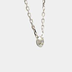 Pre Owned Cartier D'amour 18K White Gold and Diamond Pendant Necklace