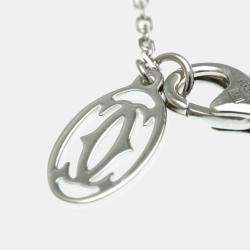 Pre Owned Cartier D'amour 18K White Gold and Diamond Pendant Necklace