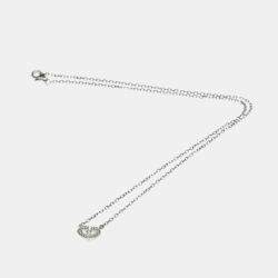 Pre Owned Cartier C De Cartier 18K White Gold and Diamond Pendant Necklace