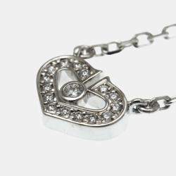 Pre Owned Cartier C De Cartier 18K White Gold and Diamond Pendant Necklace
