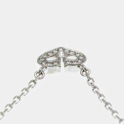 Pre Owned Cartier C De Cartier 18K White Gold and Diamond Pendant Necklace