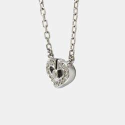Pre Owned Cartier C De Cartier 18K White Gold and Diamond Pendant Necklace