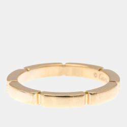 Pre Owned Cartier Maillon Panthere 18K Rose Gold and Diamond Band Ring EU 51