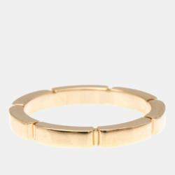 Pre Owned Cartier Maillon Panthere 18K Rose Gold and Diamond Band Ring EU 51
