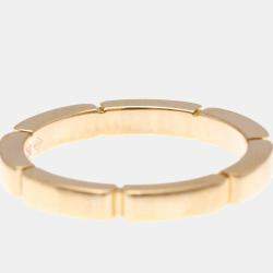 Pre Owned Cartier Maillon Panthere 18K Rose Gold and Diamond Band Ring EU 51