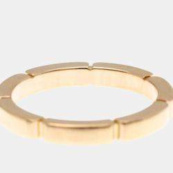 Pre Owned Cartier Maillon Panthere 18K Rose Gold and Diamond Band Ring EU 51