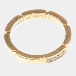 Pre Owned Cartier Maillon Panthere 18K Rose Gold and Diamond Band Ring EU 51