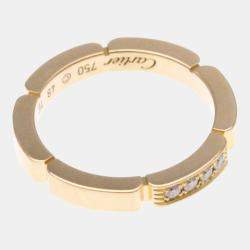 Pre Owned Cartier Maillon Panthere 18K Rose Gold and Diamond Band Ring EU 48