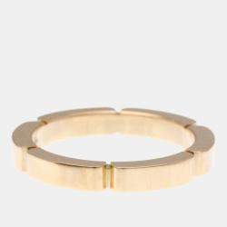 Pre Owned Cartier Maillon Panthere 18K Rose Gold and Diamond Band Ring EU 48