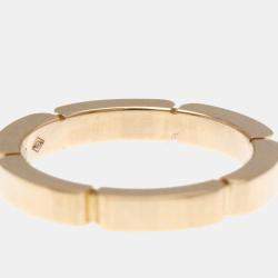 Pre Owned Cartier Maillon Panthere 18K Rose Gold and Diamond Band Ring EU 48