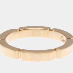Pre Owned Cartier Maillon Panthere 18K Rose Gold and Diamond Band Ring EU 48