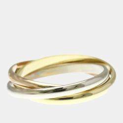 Pre Owned Cartier Trinity 18K Yellow, Rose, White Gold Band Ring EU 52