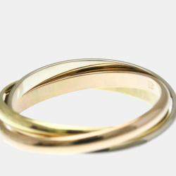 Pre Owned Cartier Trinity 18K Yellow, Rose, White Gold Band Ring EU 52