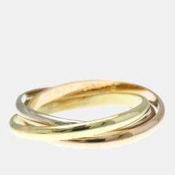 Pre Owned Cartier Trinity 18K Yellow, Rose, White Gold Band Ring EU 52
