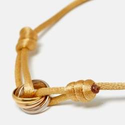Pre Owned Cartier Trinity 18k Three Tone Gold Cord Bracelet