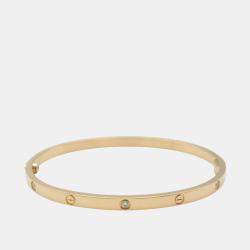 Pre Owned Cartier Love 18K Rose Gold Diamond Bracelet