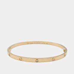 Pre Owned Cartier Love 18K Rose Gold Diamond Bracelet