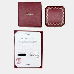 Pre Owned Cartier Love 18K White Gold Band Ring EU 50