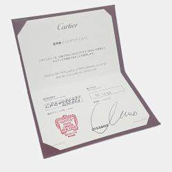 Pre Owned Cartier Engraved Diamond 18K Pink Gold Band Ring EU 51