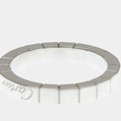 Pre Owned Cartier Lanieres 18K White Gold Band Ring EU 51