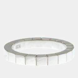 Pre Owned Cartier Lanieres 18K White Gold Band Ring EU 51