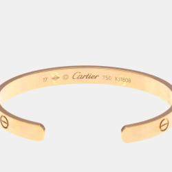 Pre Owned Cartier Love 18K Rose Gold Open Bracelet