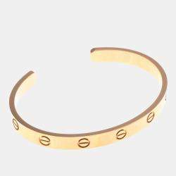 Pre Owned Cartier Love 18K Rose Gold Open Bracelet