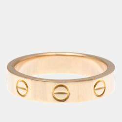 Pre Owned Cartier Love 18K Rose Gold, Diamond Ring  EU 49
