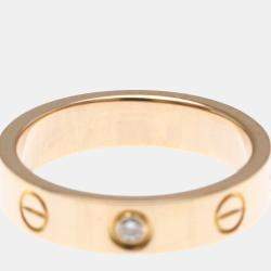 Pre Owned Cartier Love 18K Rose Gold, Diamond Ring  EU 49
