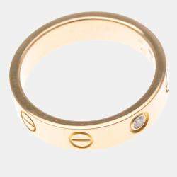 Pre Owned Cartier Love 18K Rose Gold, Diamond Ring  EU 49