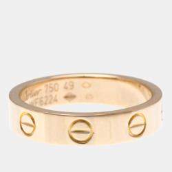 Pre Owned Cartier Love 18K Rose Gold, Diamond Ring  EU 49